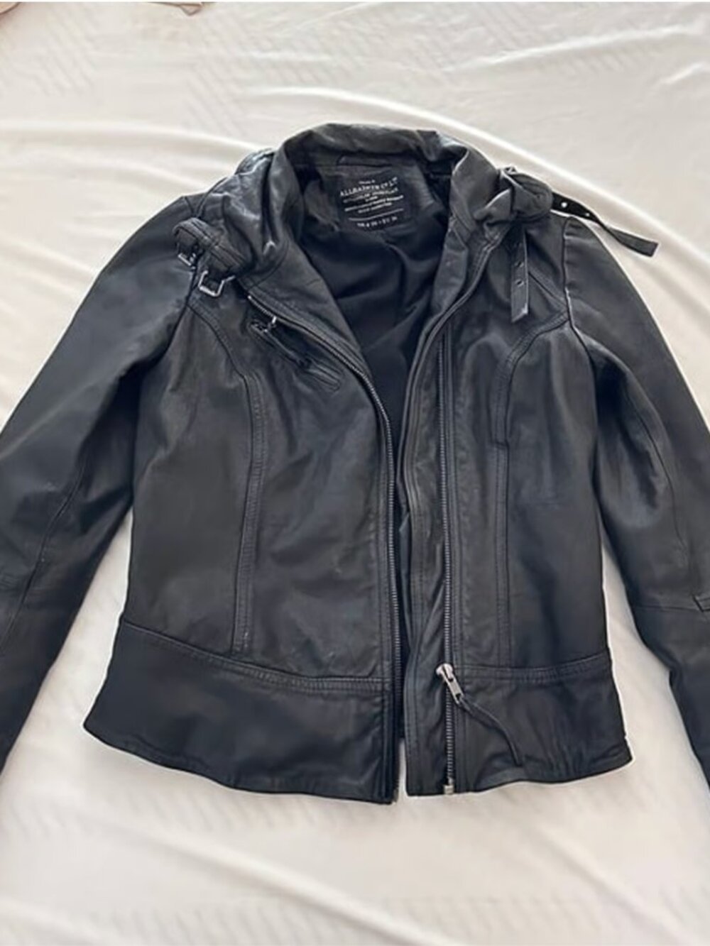 NWOT All Saints Genuine Leather Jacket size US 4
